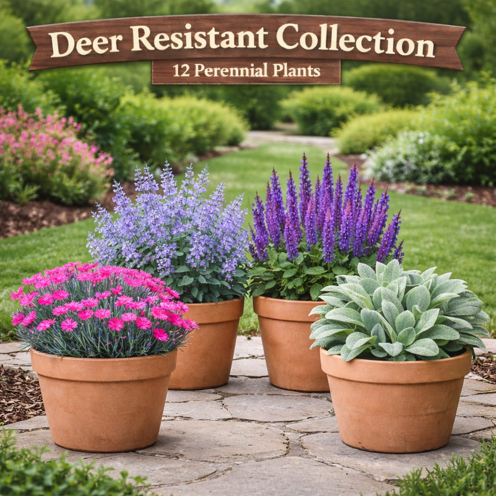 Deer Resistant Collection – 12 Perennial Plants – Perennial Farm