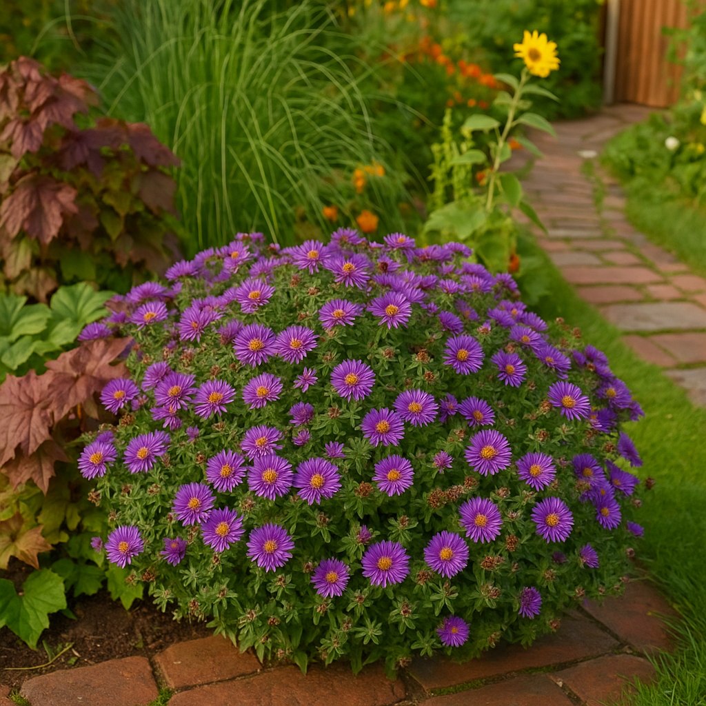 Aster novae-angliae 'Purple Dome' (New England Aster)