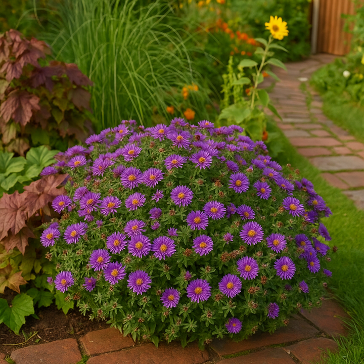 Aster novae-angliae 'Purple Dome' (New England Aster)