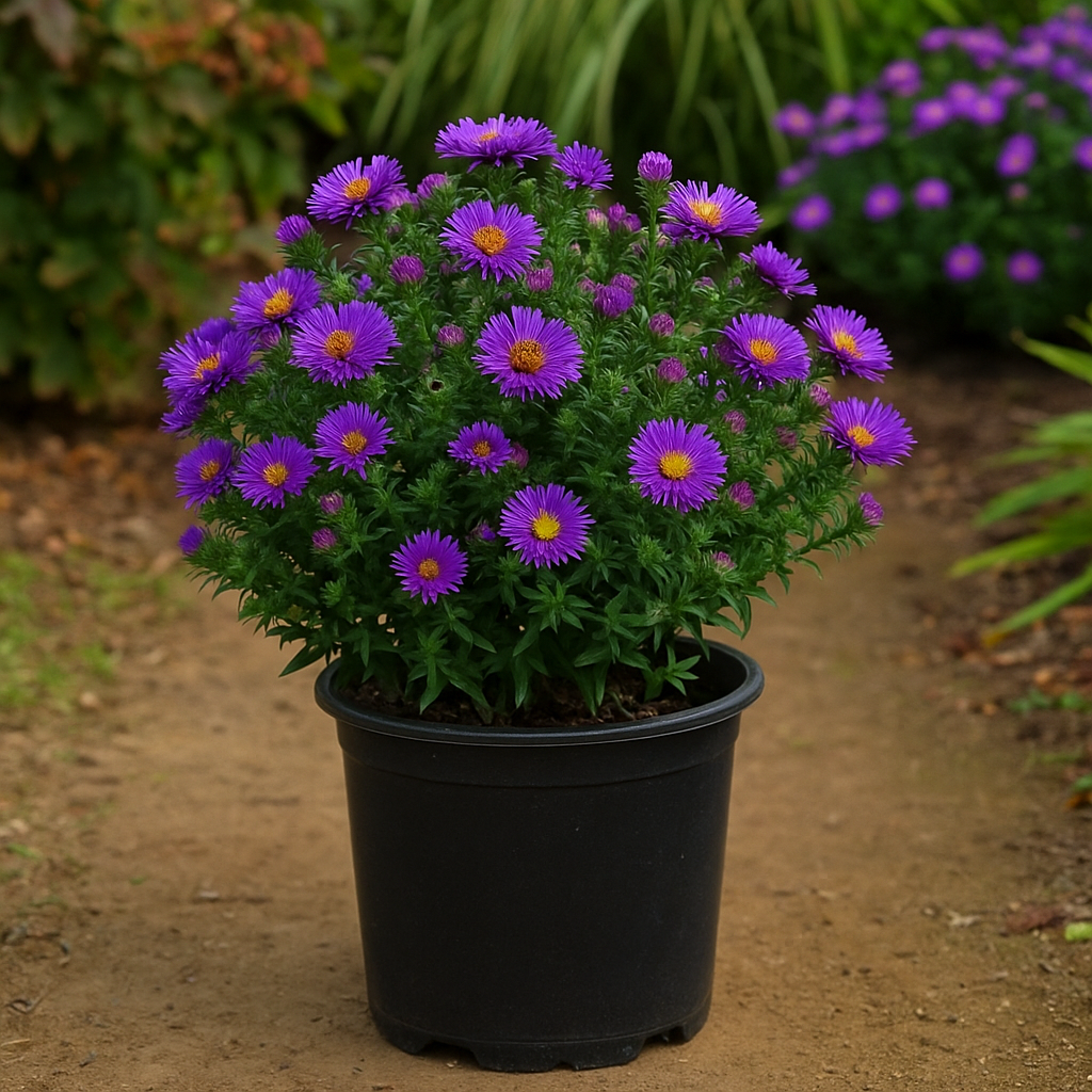 Aster novae-angliae 'Purple Dome' (New England Aster)